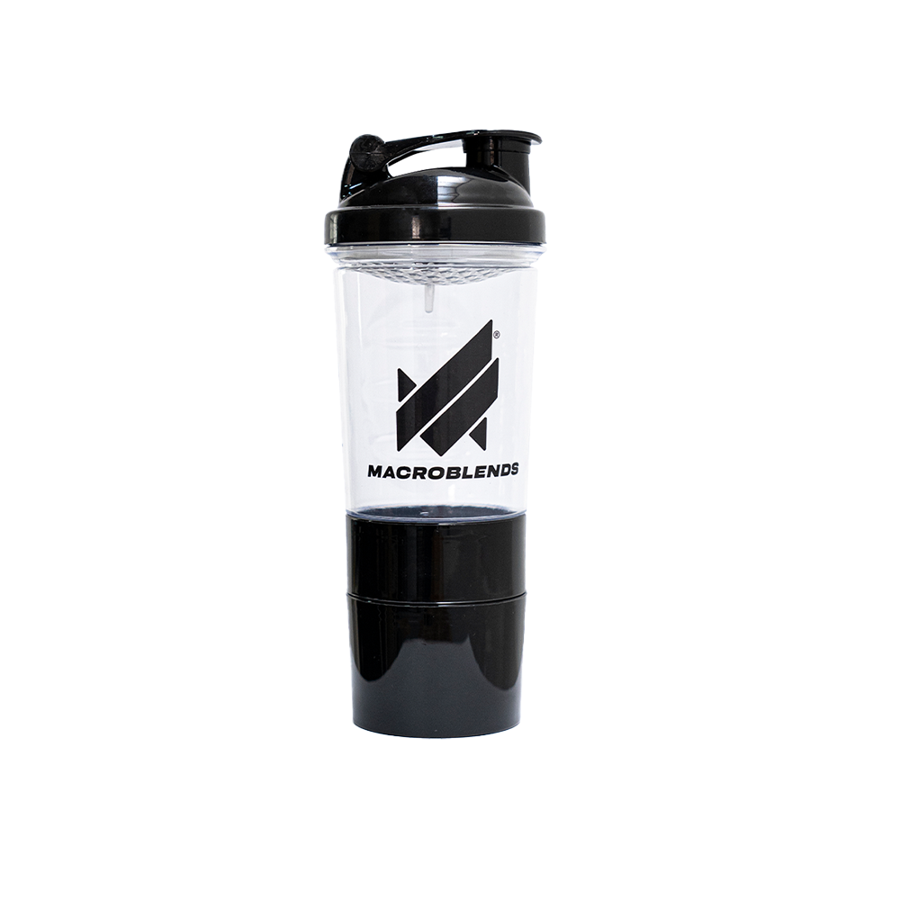 Shaker Macroblends vaso mezclador deportivo negro