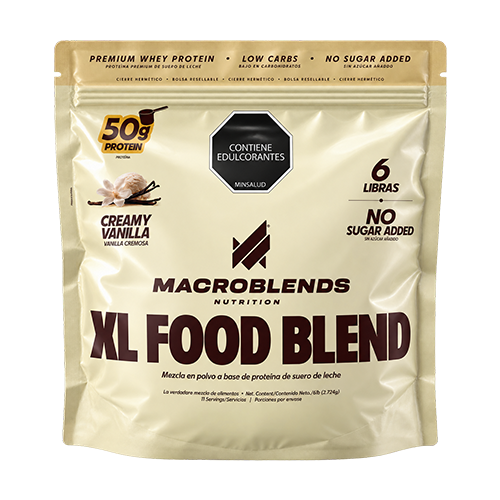 XL Food Blend de Macroblends sabor vainilla, 6 lb